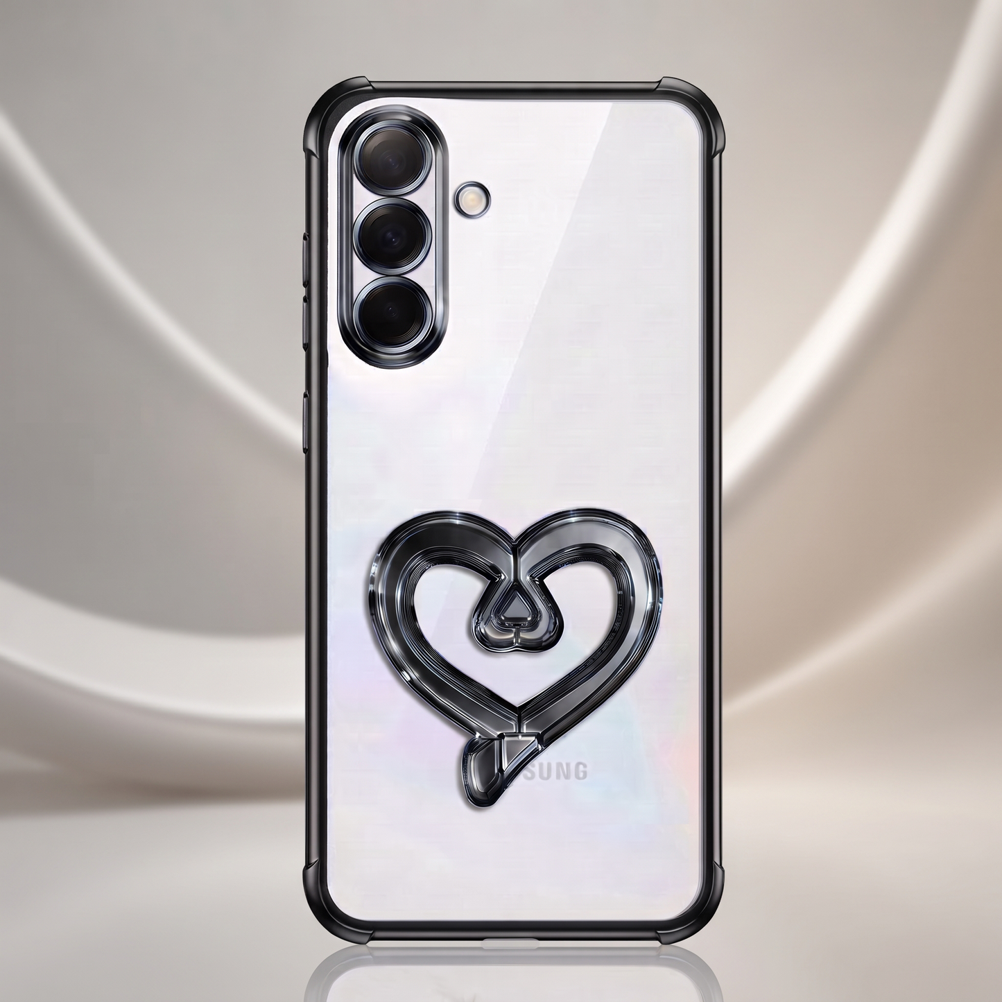 Samsung Galaxy A16 5G Premium Heart Transparent Shockproof Airbag Phone Case