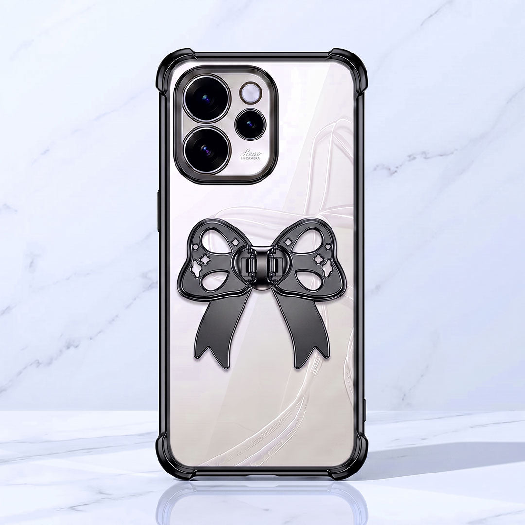Oppo Reno 15 Pro Mini 5G Stylish Bow Knot Transparent Shockproof Airbag Phone Case