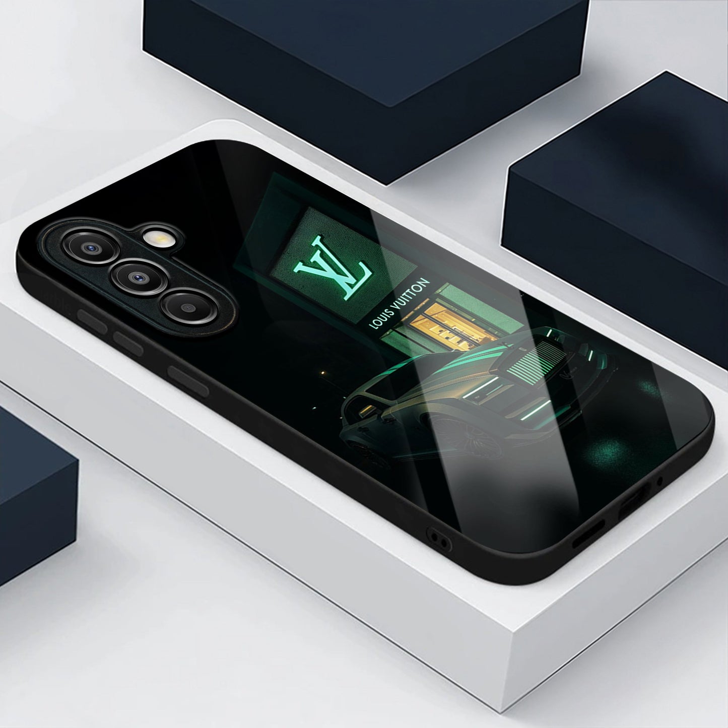 Samsung Galaxy A36 Premium Acrylic Shockproof Glass Back Case (Luxury Drive)