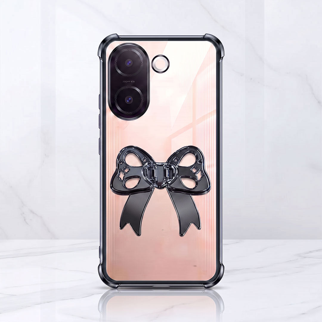 Vivo V60e 5G Stylish Bow Knot Transparent Shockproof Airbag Phone Case