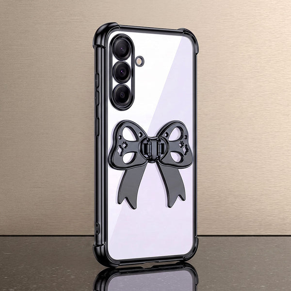 Samsung Galaxy A16 5G Stylish Bow Knot Transparent Shockproof Airbag Phone Case