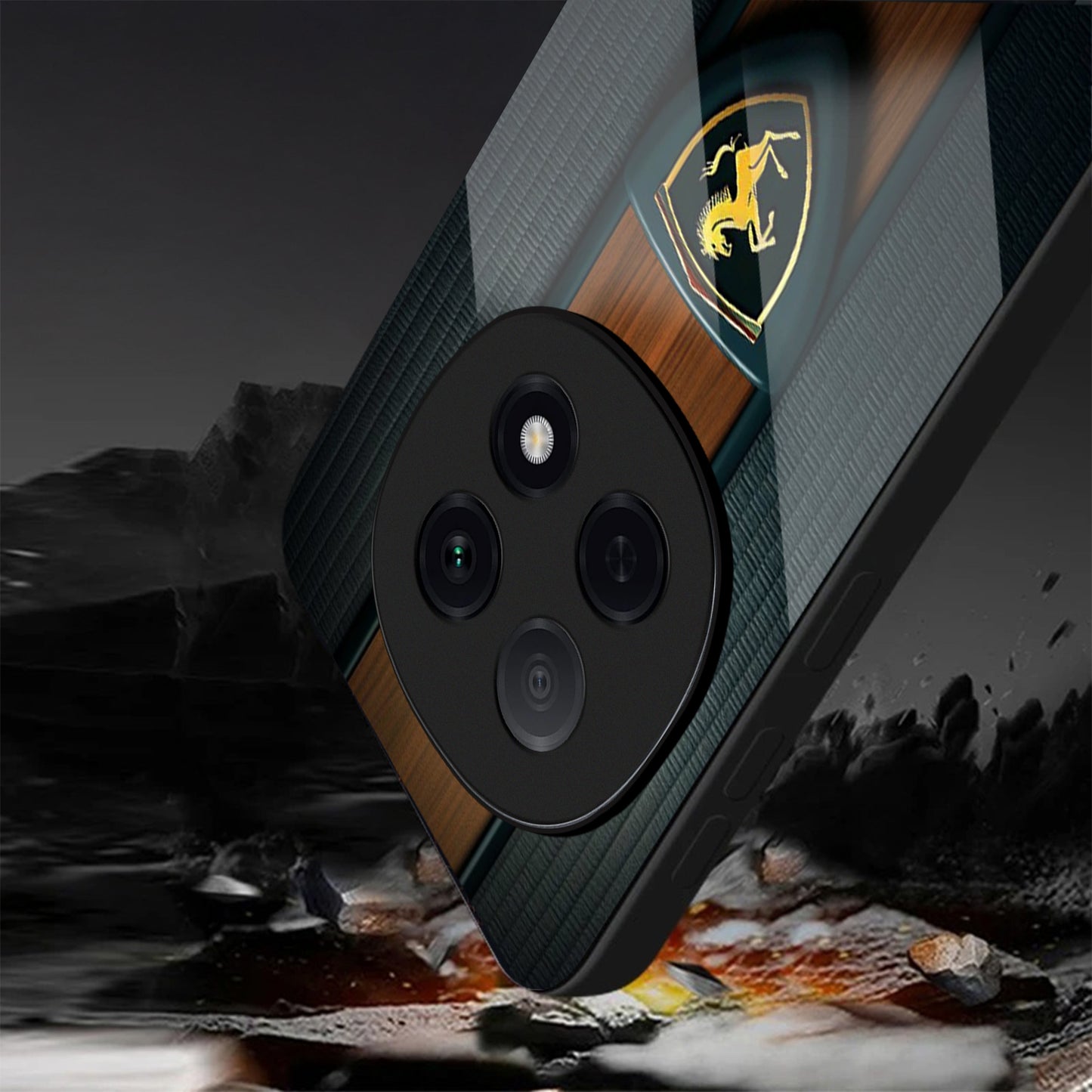 OPPO F29 Pro 5G Premium Acrylic Shockproof Glass Back Case (Royal Roadster)