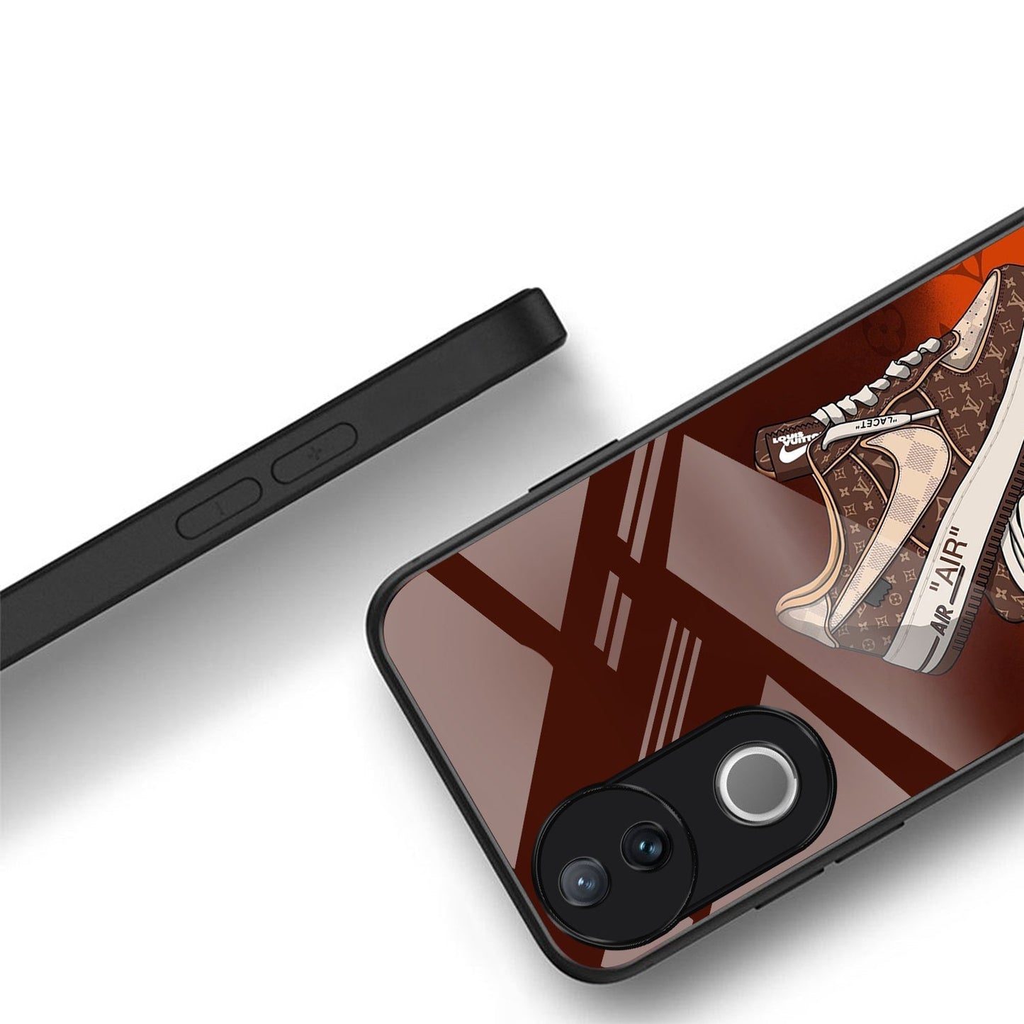 Vivo V50 5G Premium Acrylic Shockproof Glass Back Case (Sneaker)