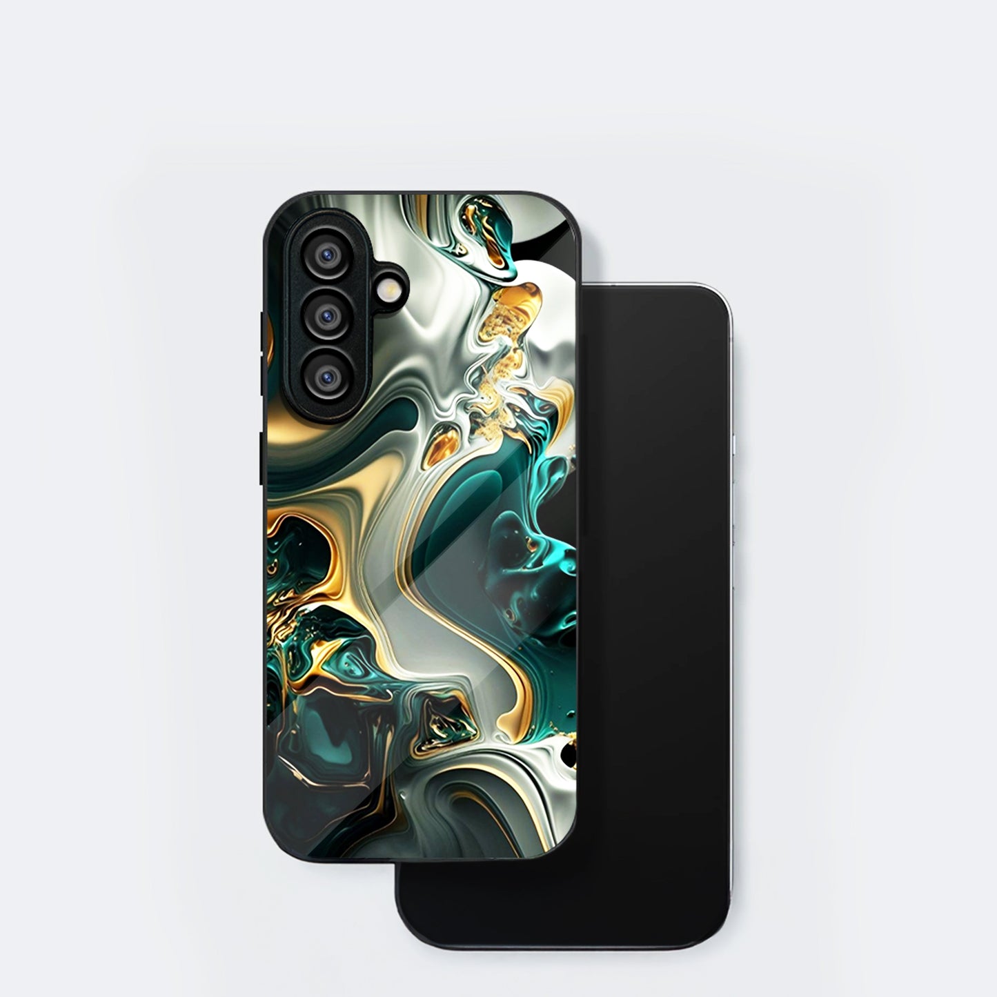 Samsung Galaxy A56 Premium Acrylic Shockproof Glass Back Case (Ocean Ember)