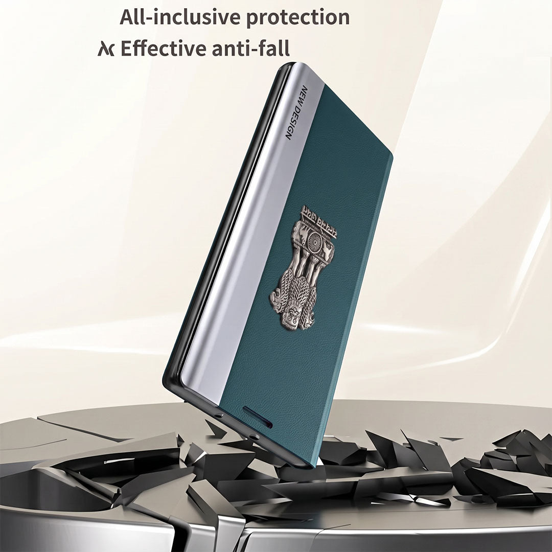 Oppo F19 Pro 5G Satyamev Jayate Flip Leather Case