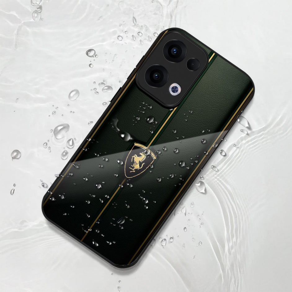 Oppo Reno 13 5G Premium Acrylic Shockproof Glass Back Case (Luxe Armor)