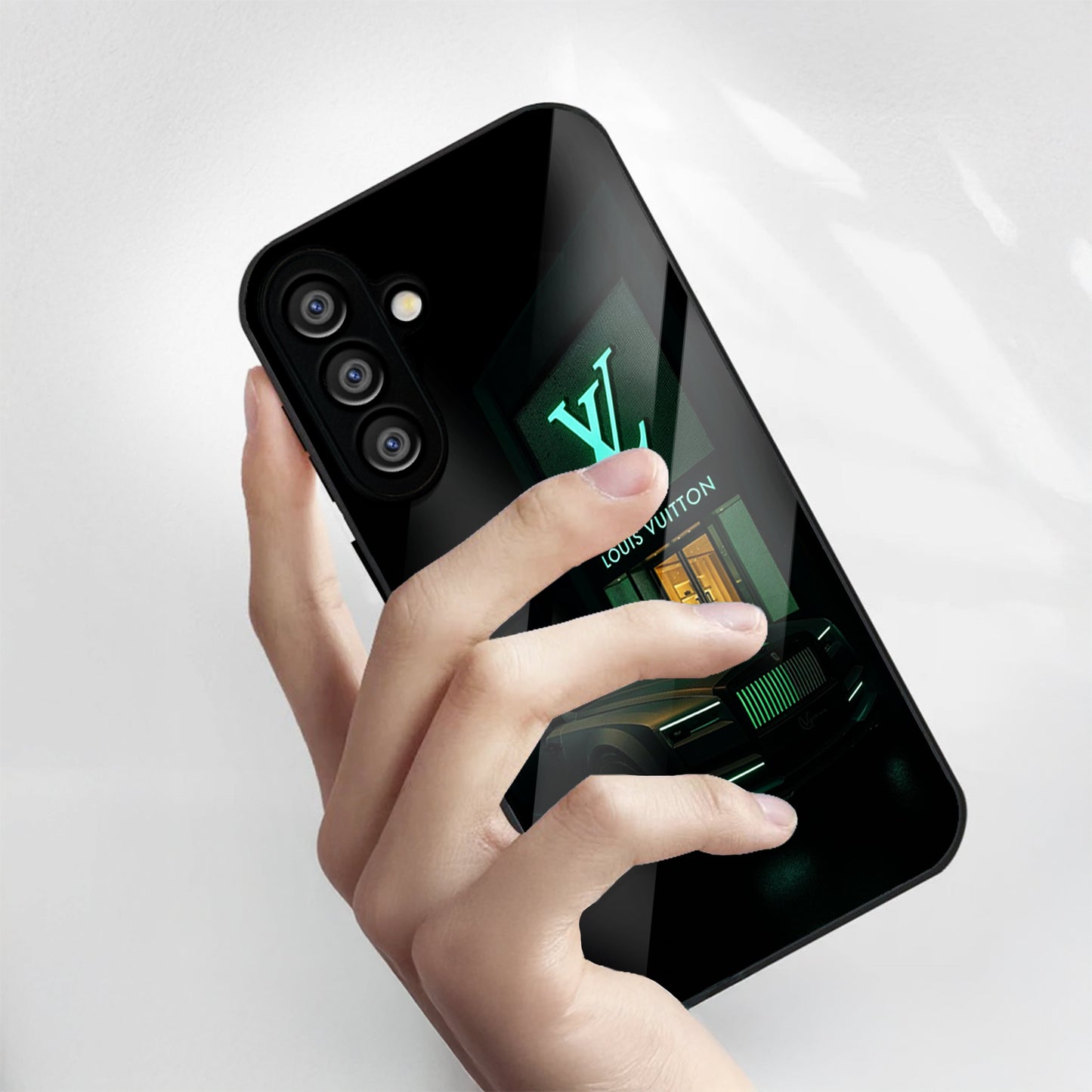 Samsung Galaxy A56 Premium Acrylic Shockproof Glass Back Case (Luxury Drive)