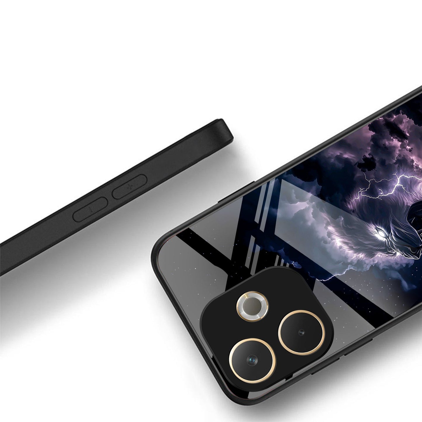 Oppo A5 Pro 5G Premium Acrylic Shockproof Glass Back Case (Storm King)