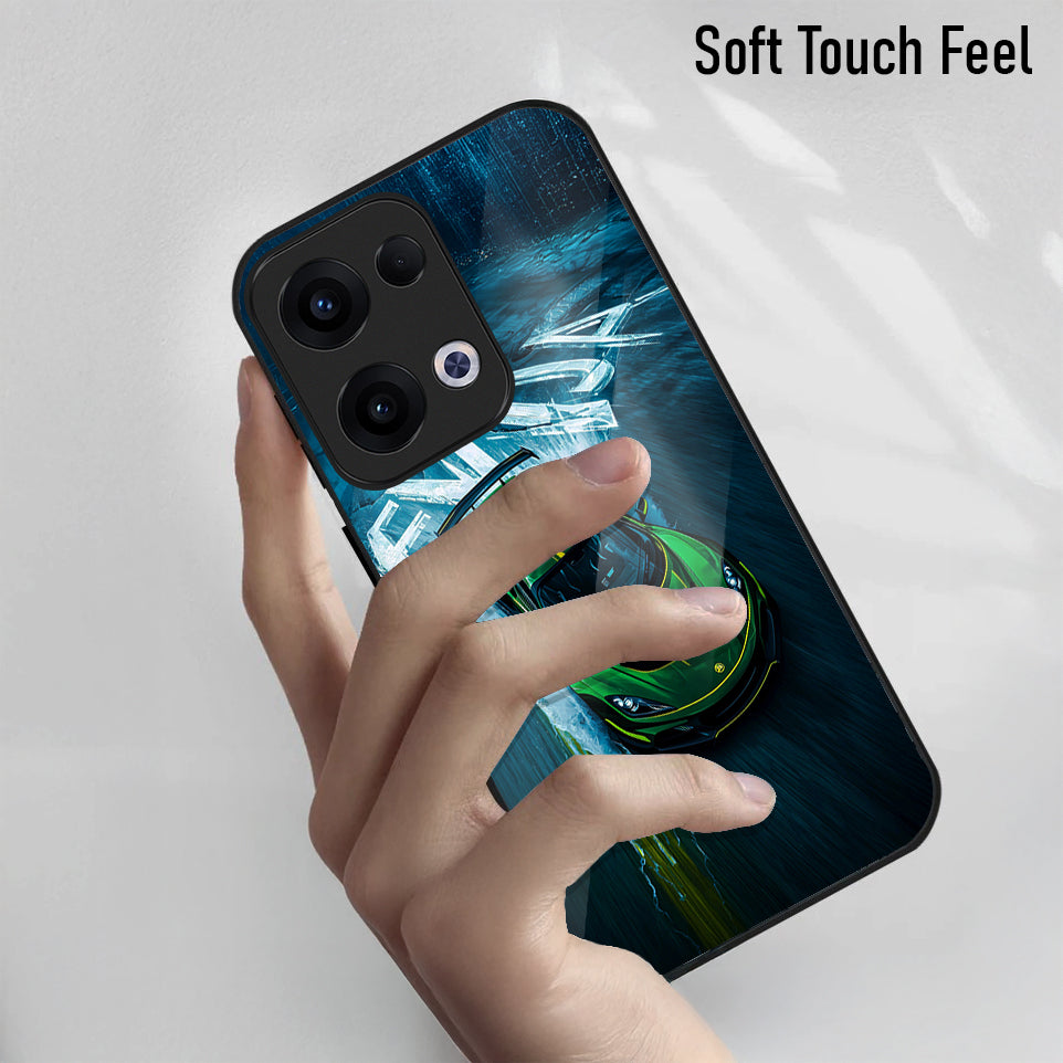 Oppo Reno 13 5G Premium Acrylic Shockproof Glass Back Case (Nitron)