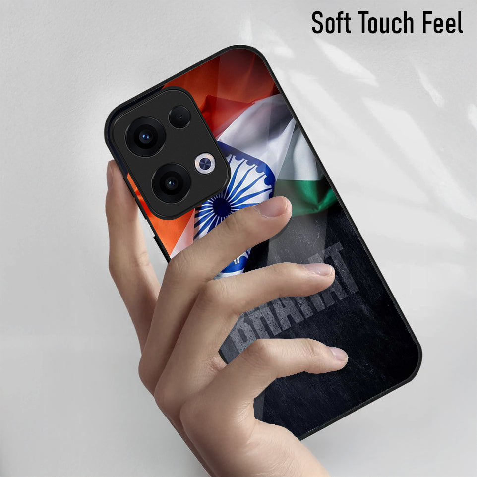 Oppo Reno 13 5G Premium Acrylic Shockproof Glass Back Case (Bharat)