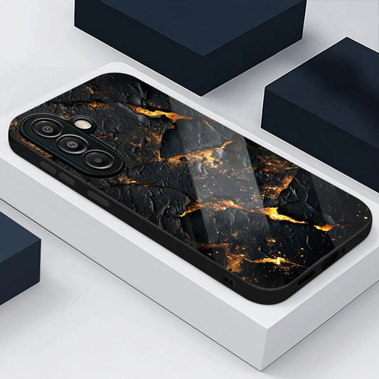 Samsung Galaxy A56 5G Premium Acrylic Shockproof Glass Back Case (Volcanic Gold)