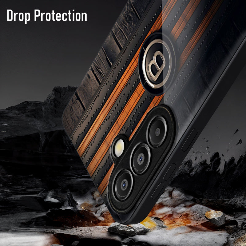 Samsung Galaxy A36 Premium Acrylic Shockproof Glass Back Case (BlackEdition)