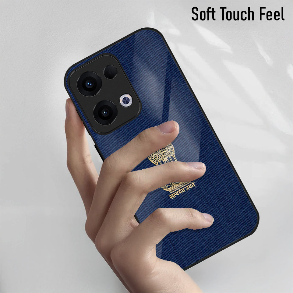 Oppo Reno 13 5G Premium Acrylic Shockproof Glass Back Case (Nation Pride)