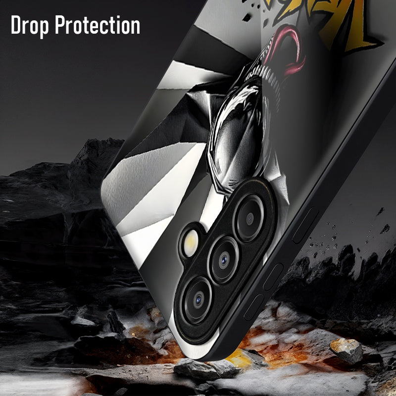 Samsung Galaxy A56 5G Premium Acrylic Shockproof Glass Back Case (Yellow Venom)