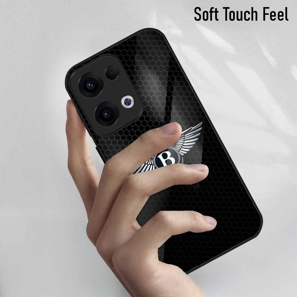 Oppo Reno 13 5G Premium Acrylic Shockproof Glass Back Case (Elite Wing)