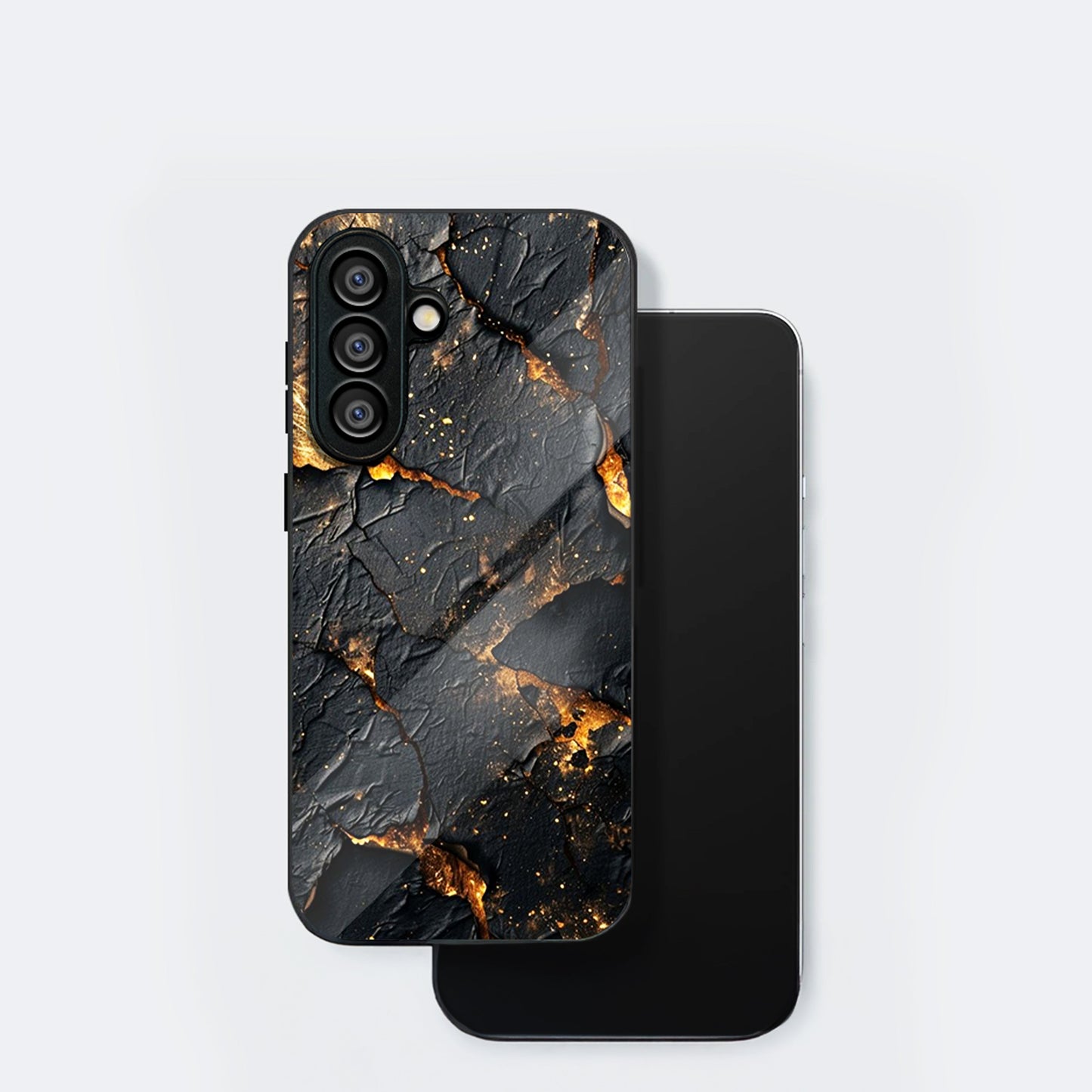 Samsung Galaxy A56 5G Premium Acrylic Shockproof Glass Back Case (Volcanic Gold)