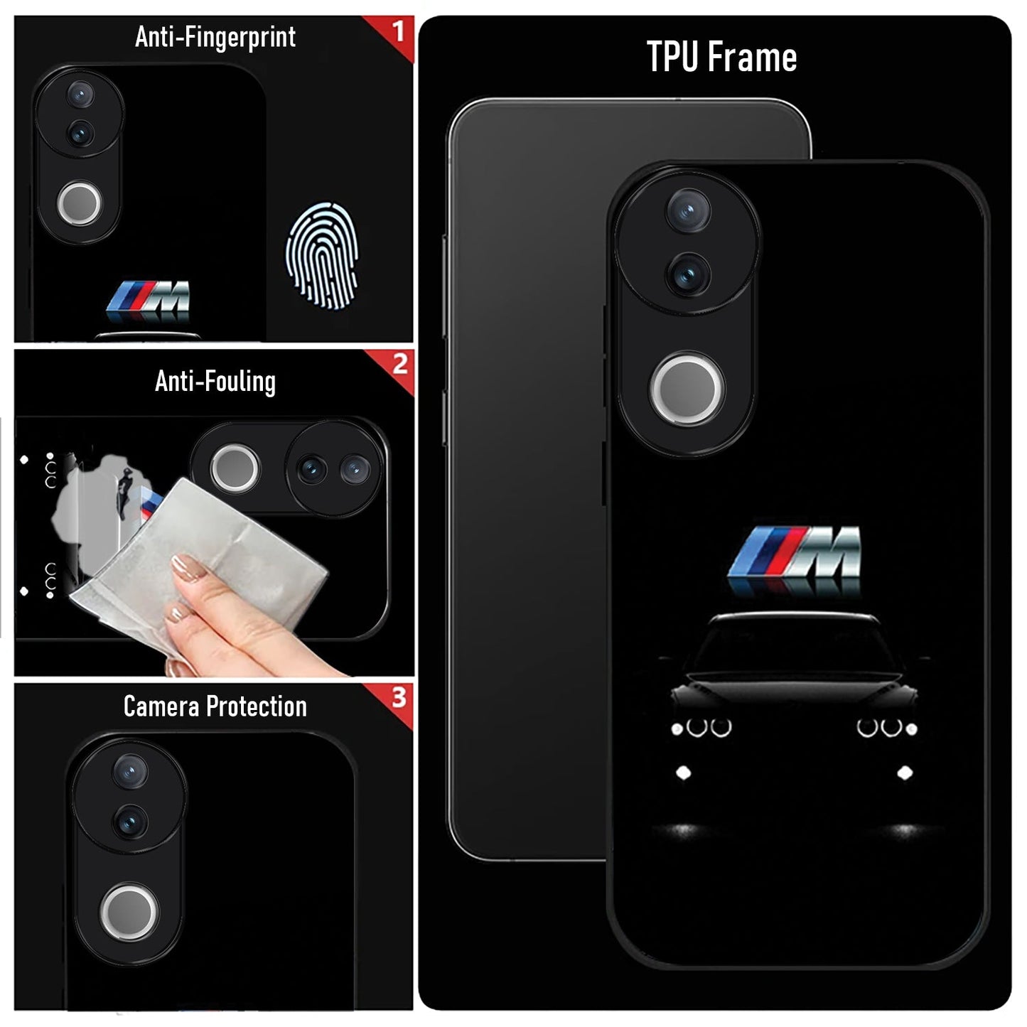 Vivo V50 5G Premium Acrylic Shockproof Glass Back Case (Motorsport Edition)