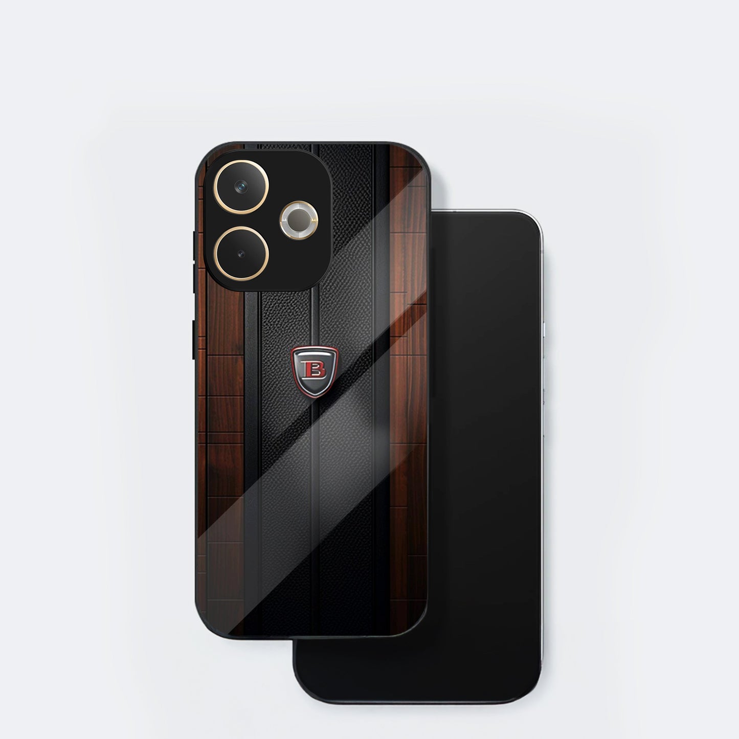 Oppo A5 Pro 5G Premium Acrylic Shockproof Glass Back Case (Carbon Oak)