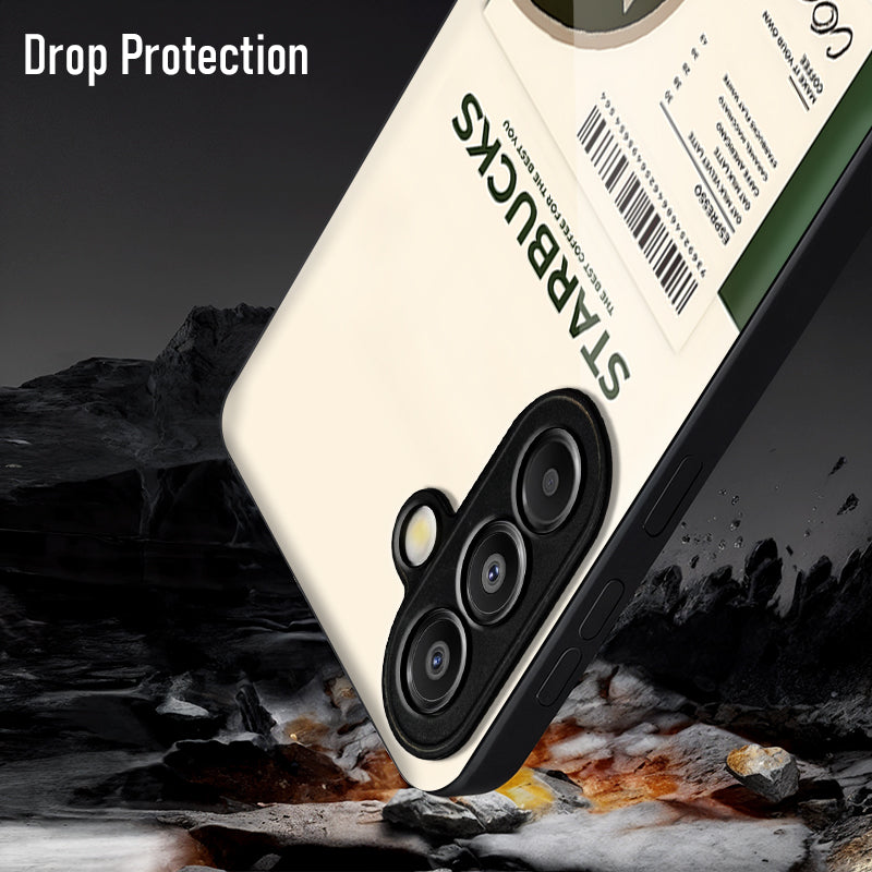 Samsung Galaxy A56 Premium Acrylic Shockproof Glass Back Case (Starbucks)