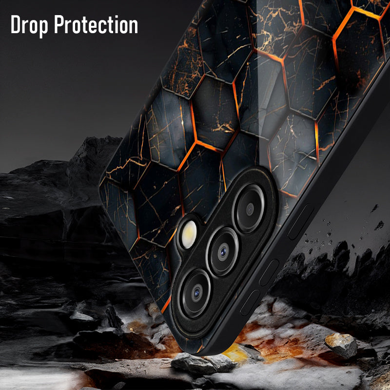 Samsung Galaxy A56 Premium Acrylic Shockproof Glass Back Case (FireGrid)