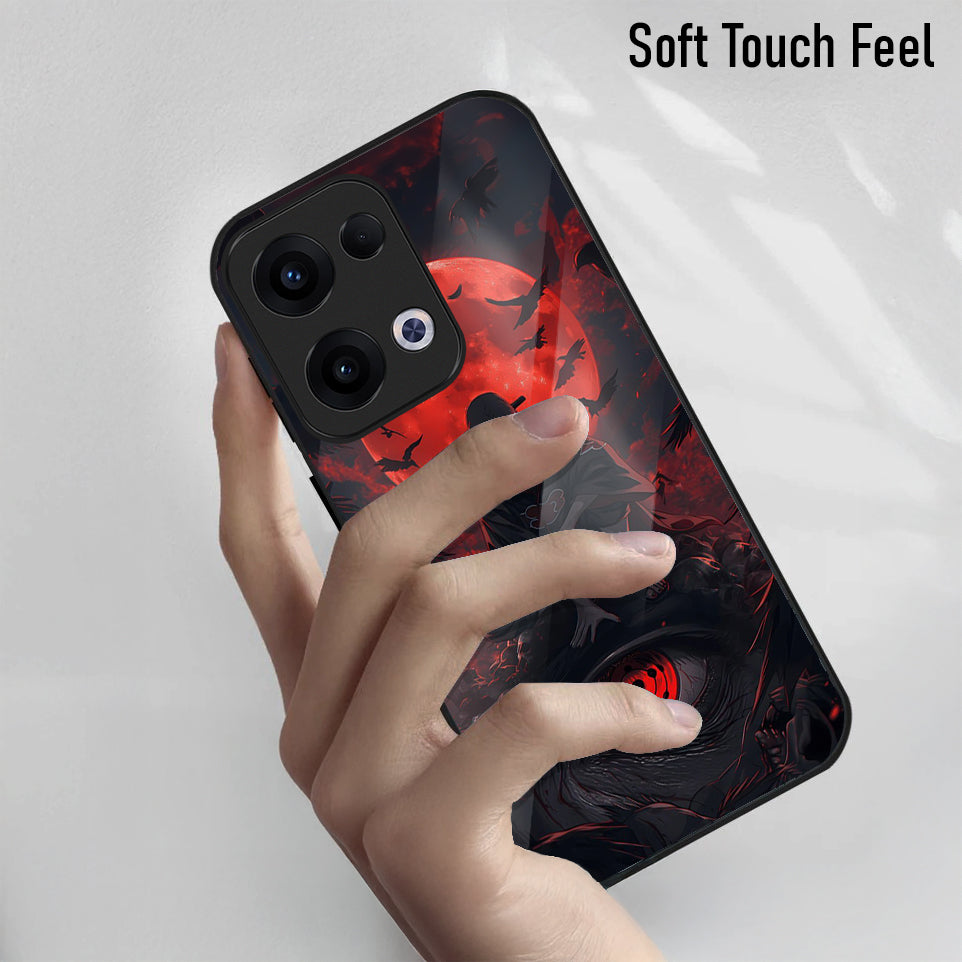 Oppo Reno 13 5G Premium Acrylic Shockproof Glass Back Case (Shadow Eye)