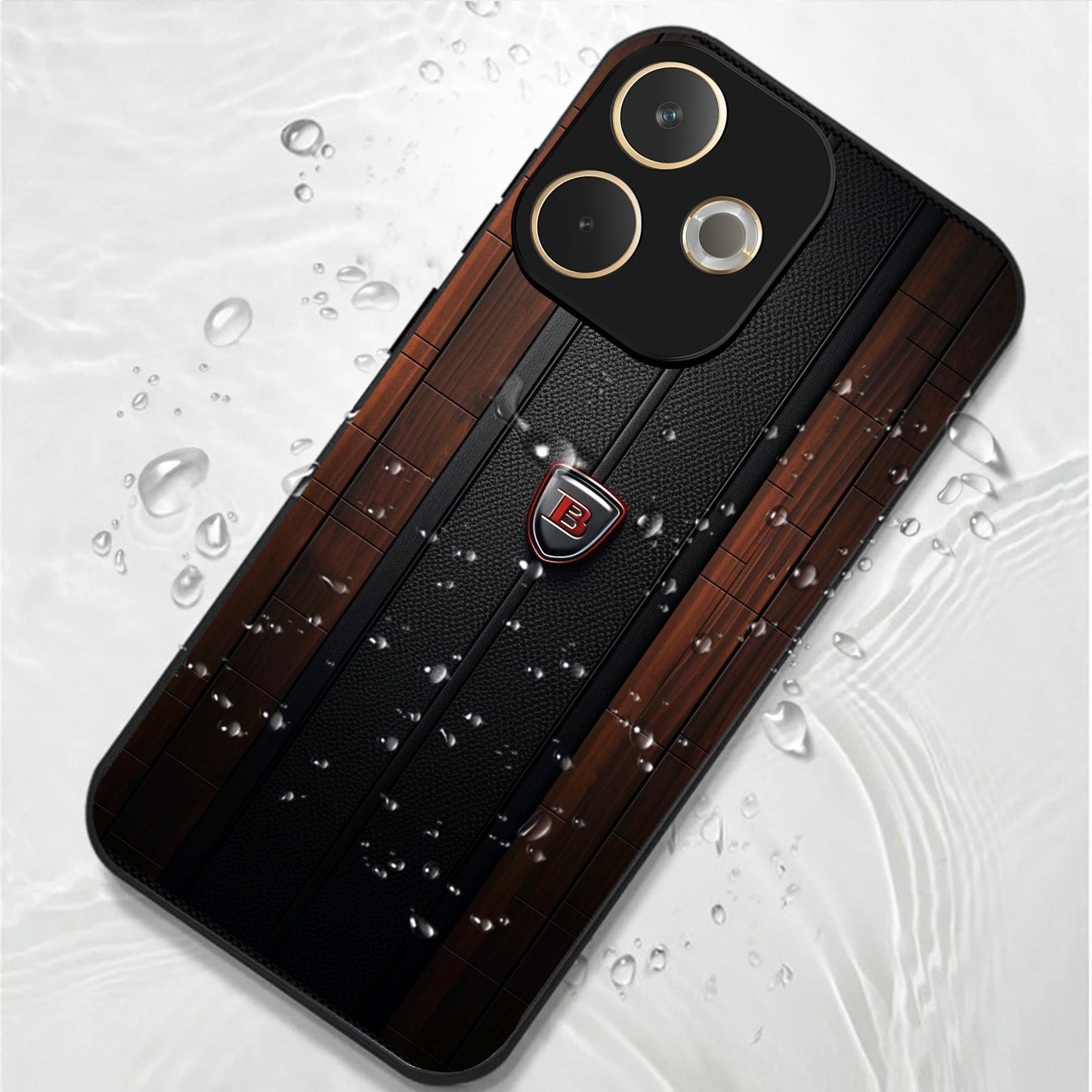 Oppo A5 Pro 5G Premium Acrylic Shockproof Glass Back Case (Carbon Oak)