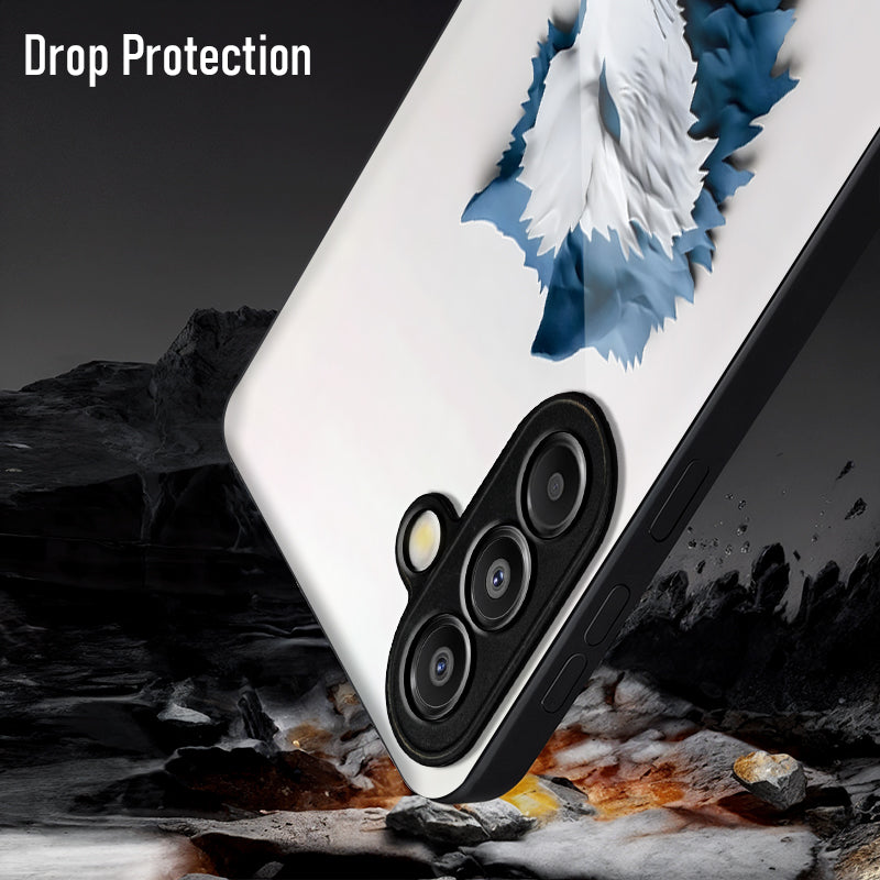 Samsung Galaxy A56 5G Premium Acrylic Shockproof Glass Back Case (Blue Wolf)