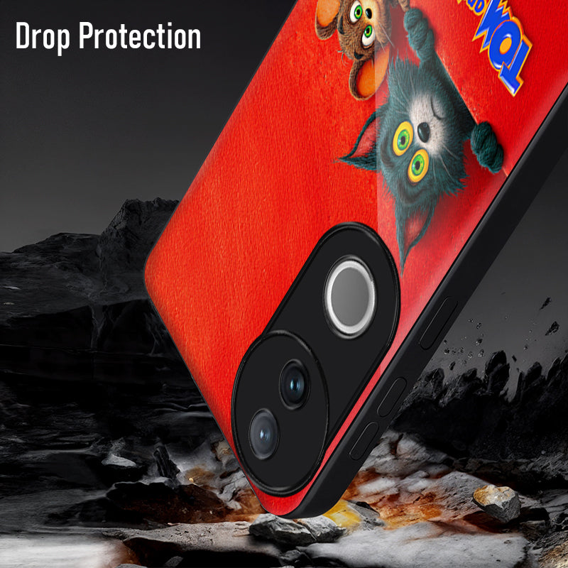 Vivo V50 5G Premium Acrylic Shockproof Glass Back Case (Classic Cartoon)