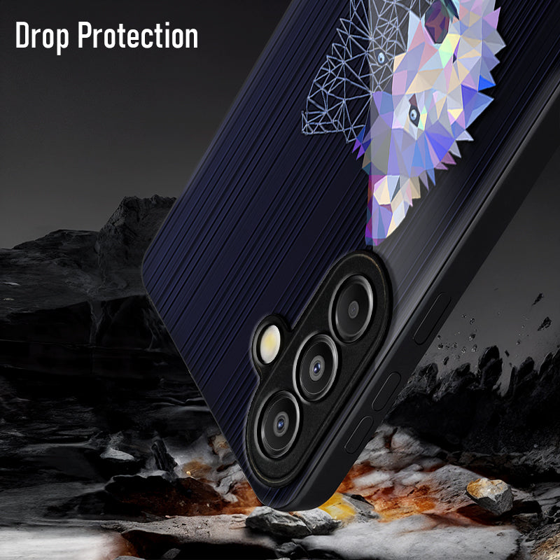 Samsung Galaxy A56 5G Premium Acrylic Shockproof Glass Back Case (Diamond Wolf)