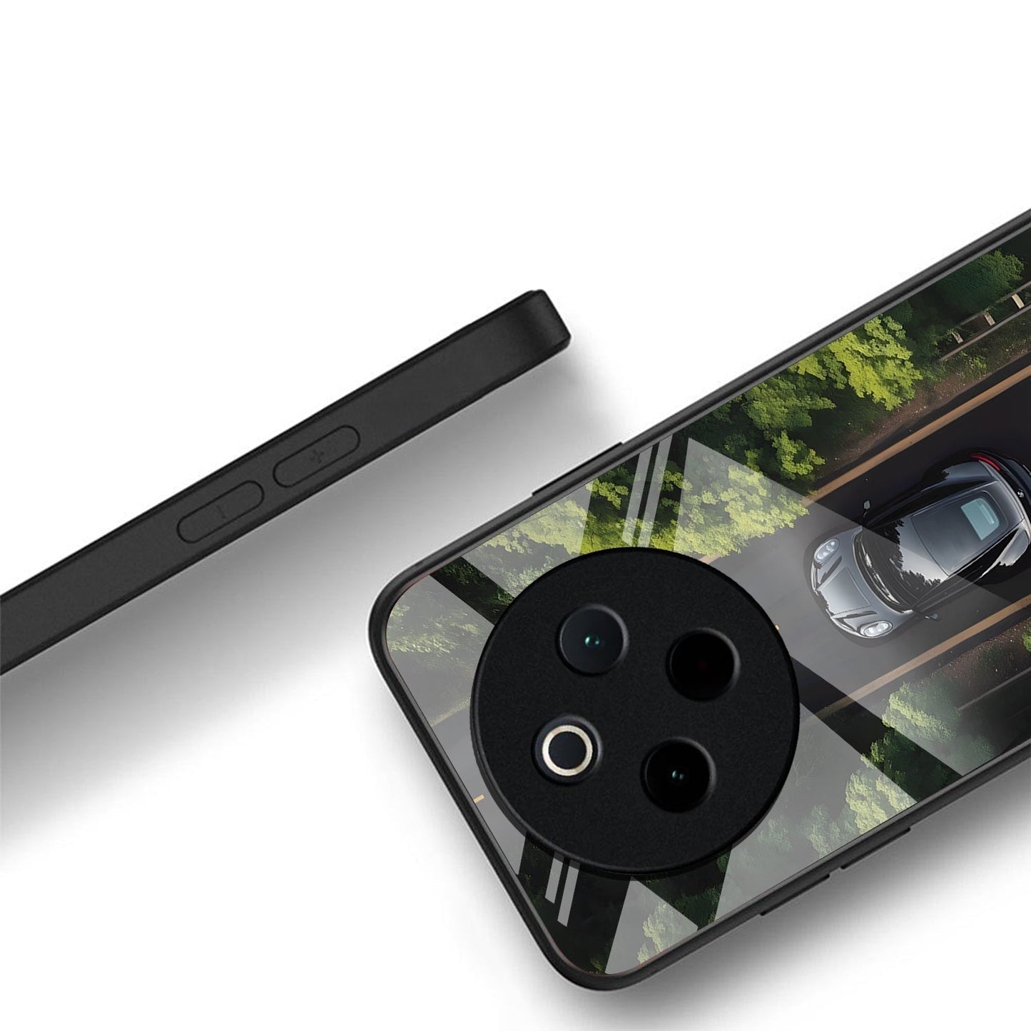 Vivo T4 5G Premium Acrylic Shockproof Glass Back Case (Road Never Give Up)