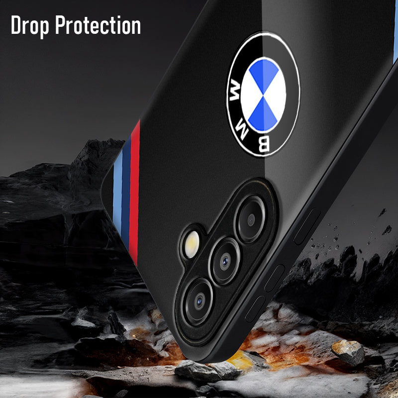 Samsung Galaxy A56 5G Premium Acrylic Shockproof Glass Back Case (Luxury BMW)