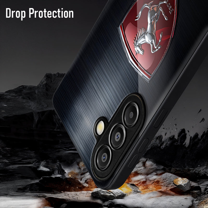 Samsung Galaxy A56 5G Premium Acrylic Shockproof Glass Back Case (Red Ferrari)