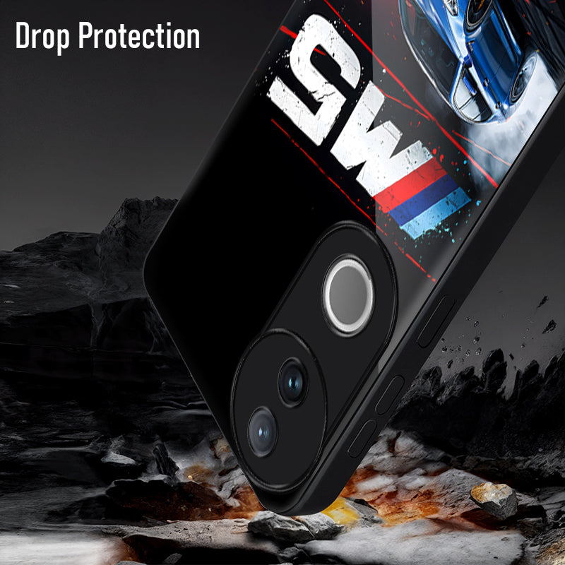 Vivo V50 5G Premium Acrylic Shockproof Glass Back Case (BMW M5)