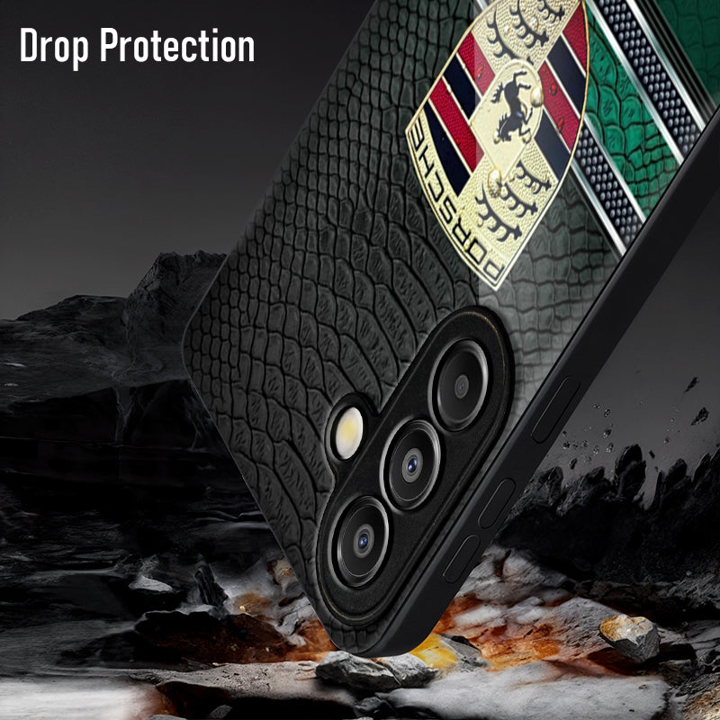 Samsung Galaxy A36 Premium Acrylic Shockproof Glass Back Case (Porsche Prestige)