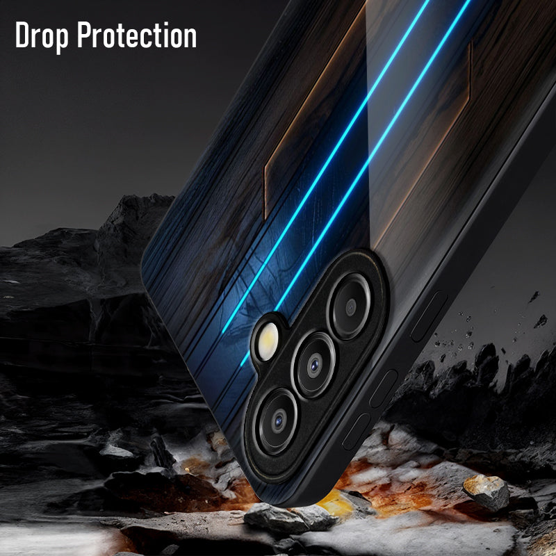 Samsung Galaxy A56 Premium Acrylic Shockproof Glass Back Case (Neon Glow)