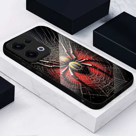 Oppo Reno 13 5G Premium Acrylic Shockproof Glass Back Case (Spider Core)
