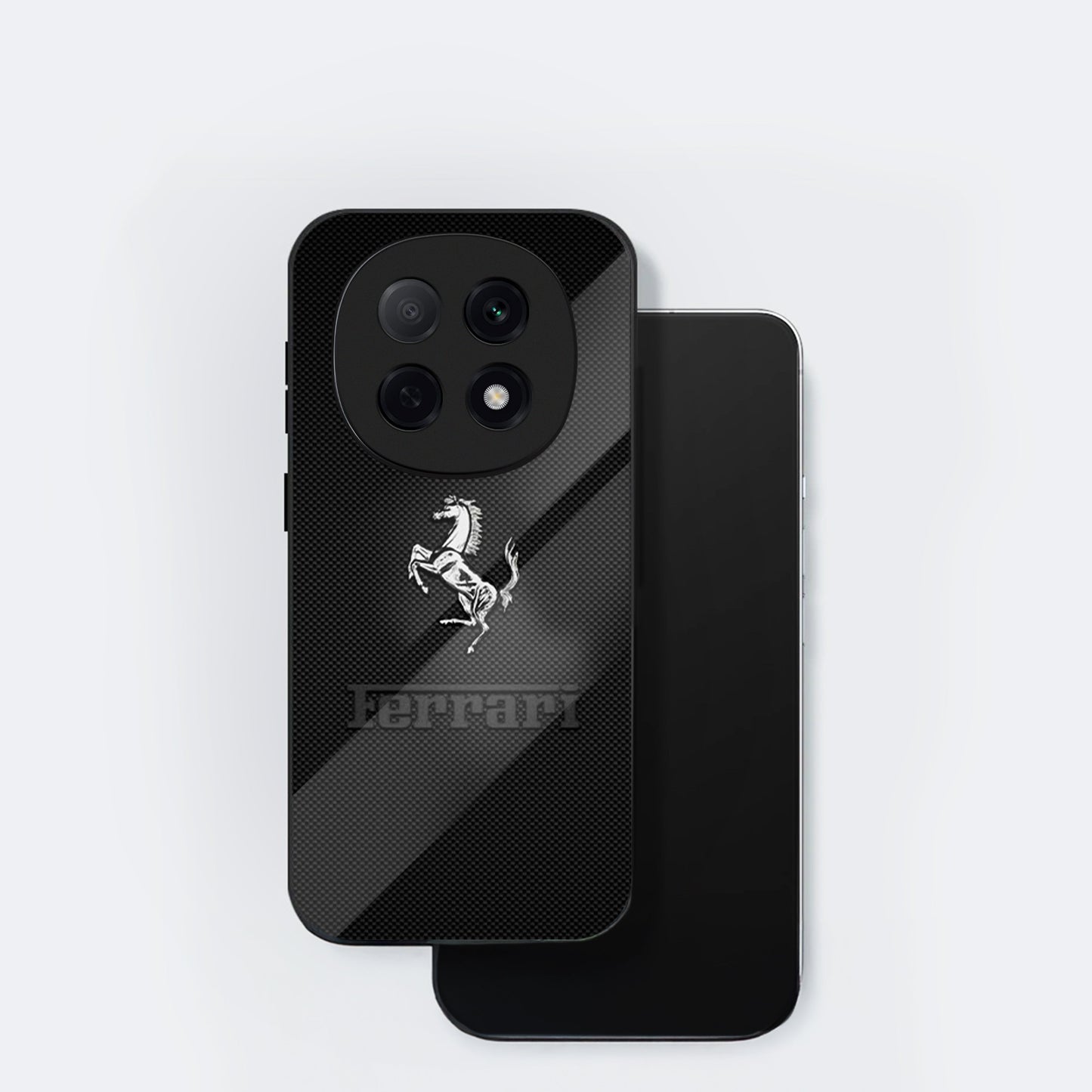 OPPO F29 Pro 5G Premium Acrylic Shockproof Glass Back Case (Ferrari Carbon Fiber)