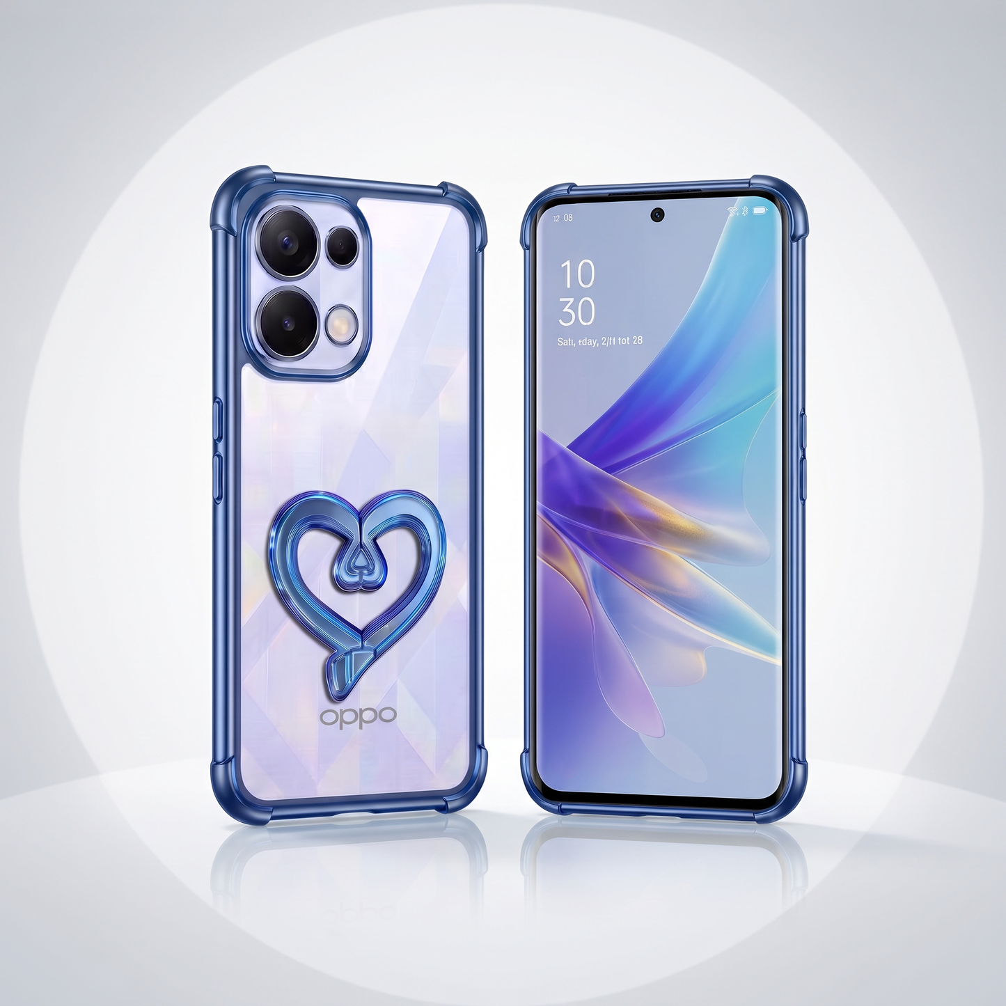 Oppo K13 5G Premium Heart Transparent Shockproof Airbag Phone Case