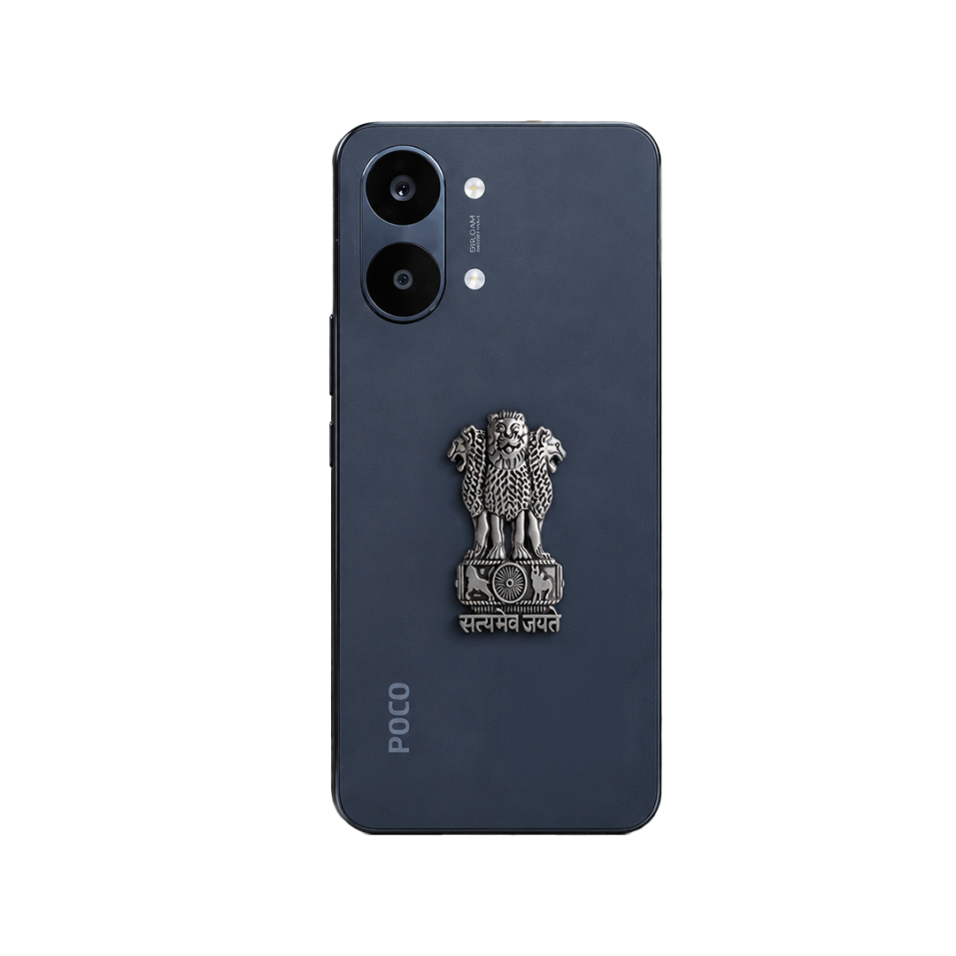 POCO X8 Pro Max 5G Compatible Satyamev Jayate 3D Metal Emblem Sticker