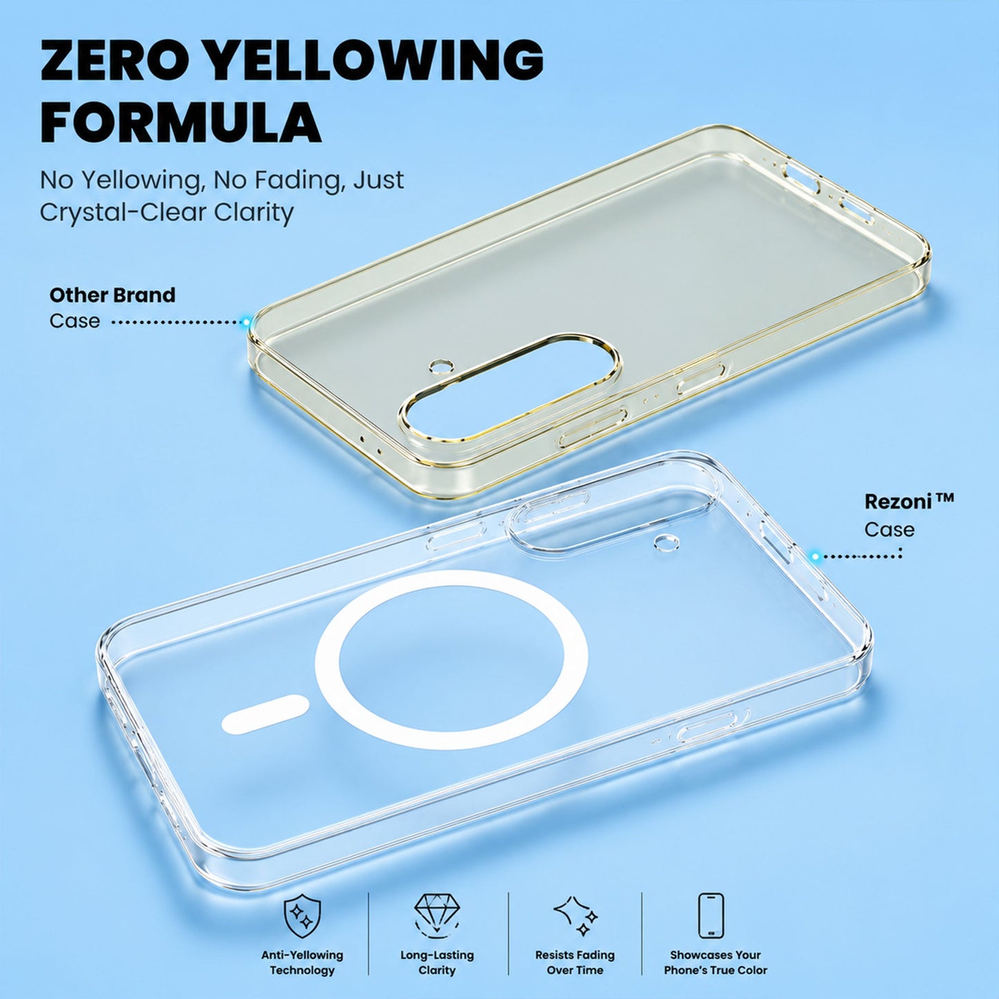 Samsung Galaxy S23 FE 5G Clear Anti-Yellow MagSafe Protective Case