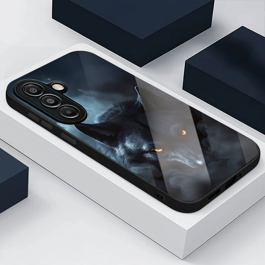 Samsung Galaxy A36 Premium Acrylic Shockproof Glass Back Case (Beast Wolf)