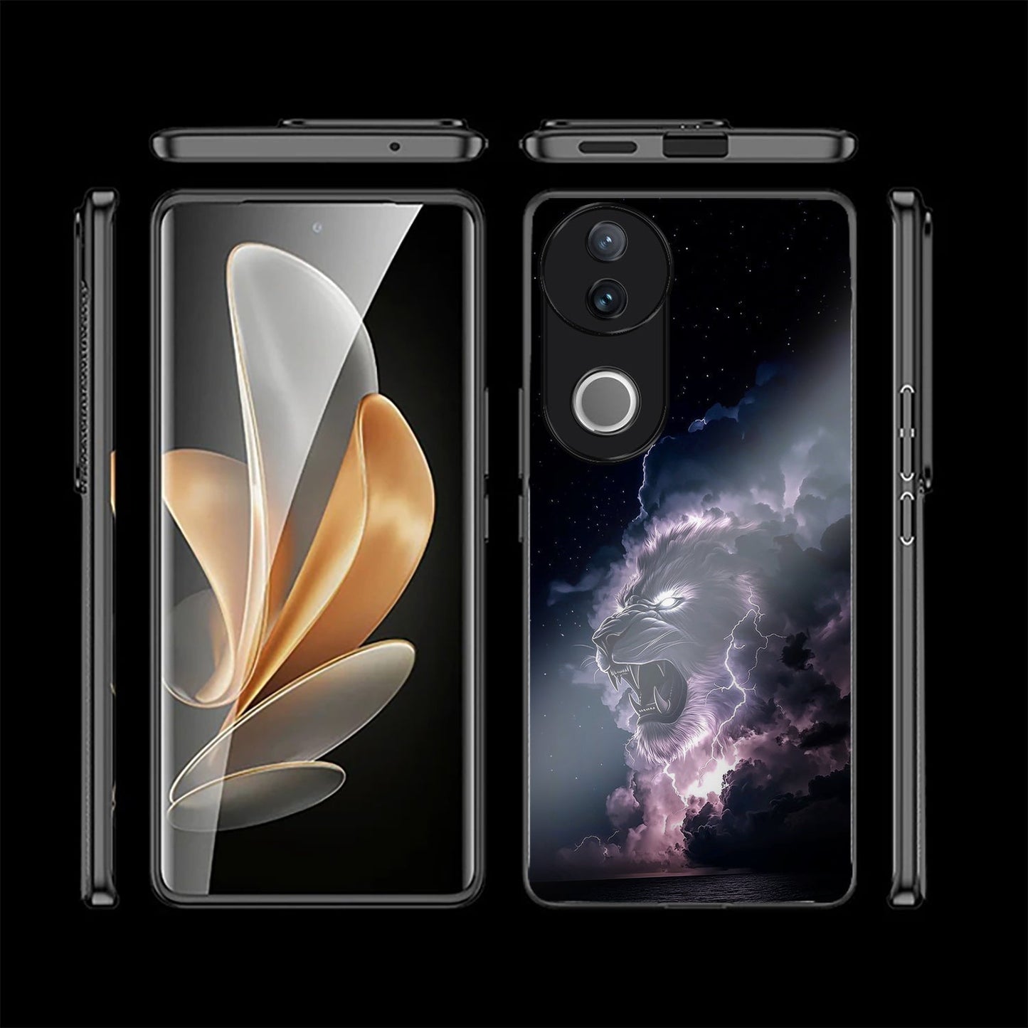 Vivo V50 5G Premium Acrylic Shockproof Glass Back Case (Storm King)