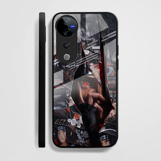 Vivo V40 Pro 5G Premium Acrylic Shockproof Glass Back Case (Dark Reflection)