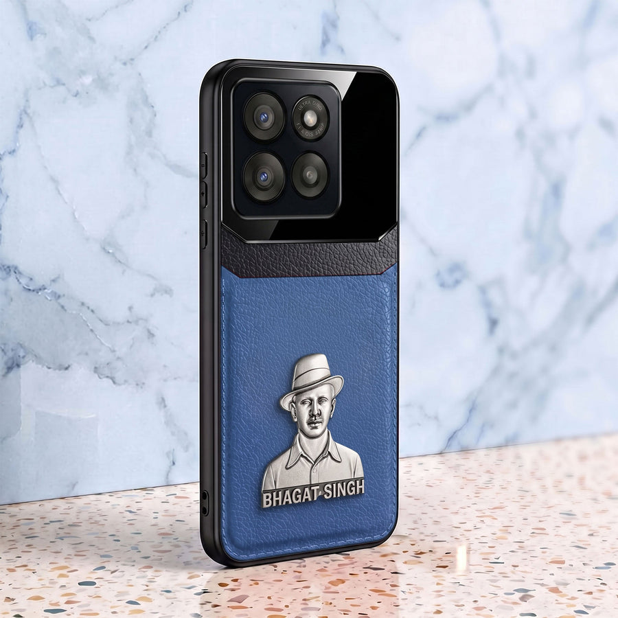Motorola Edge 60 Fusion 5G Shaheed Bhagat Singh 3D Metal Leather Back Case