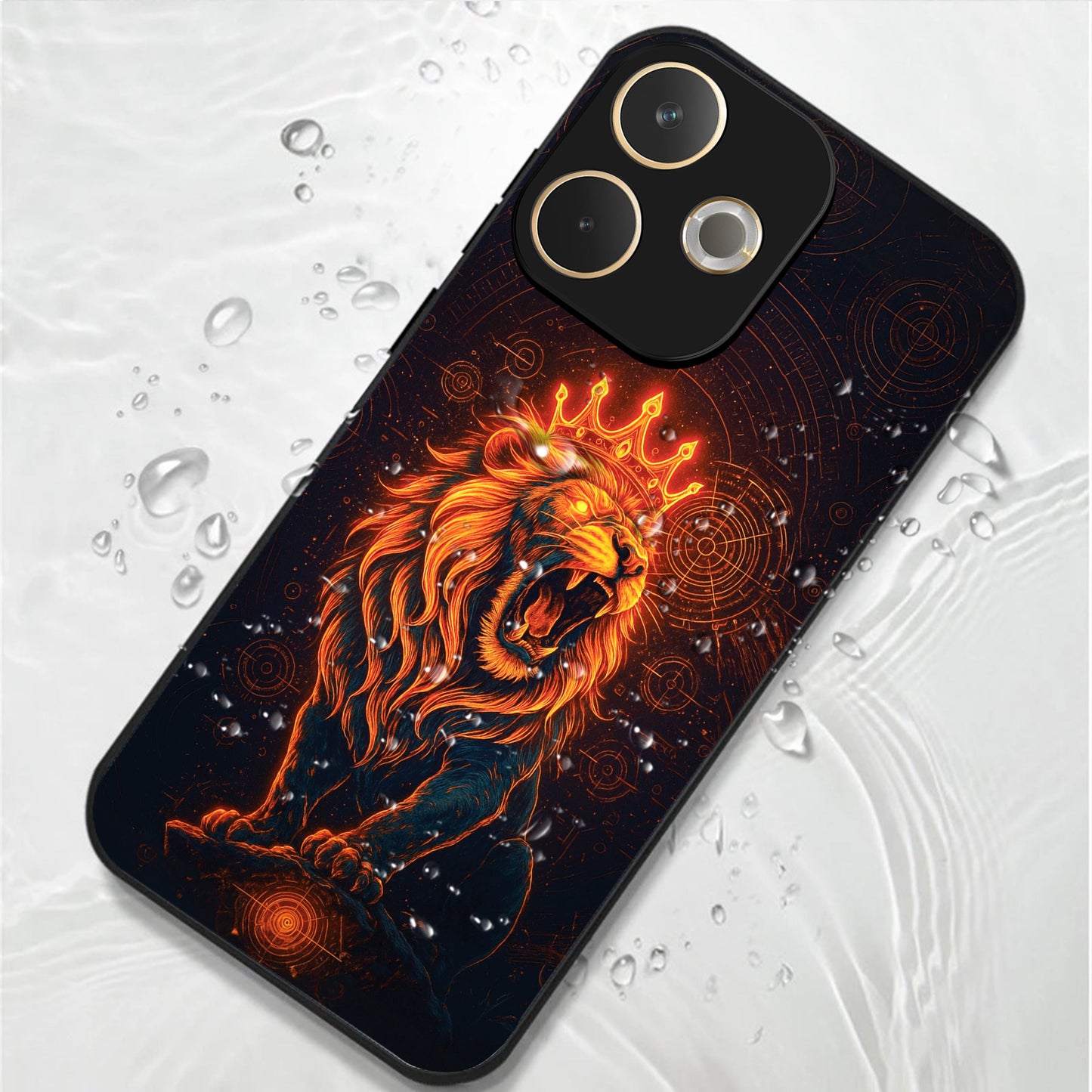 Oppo A5 Pro 5G Premium Acrylic Shockproof Glass Back Case (King of Cosmos)