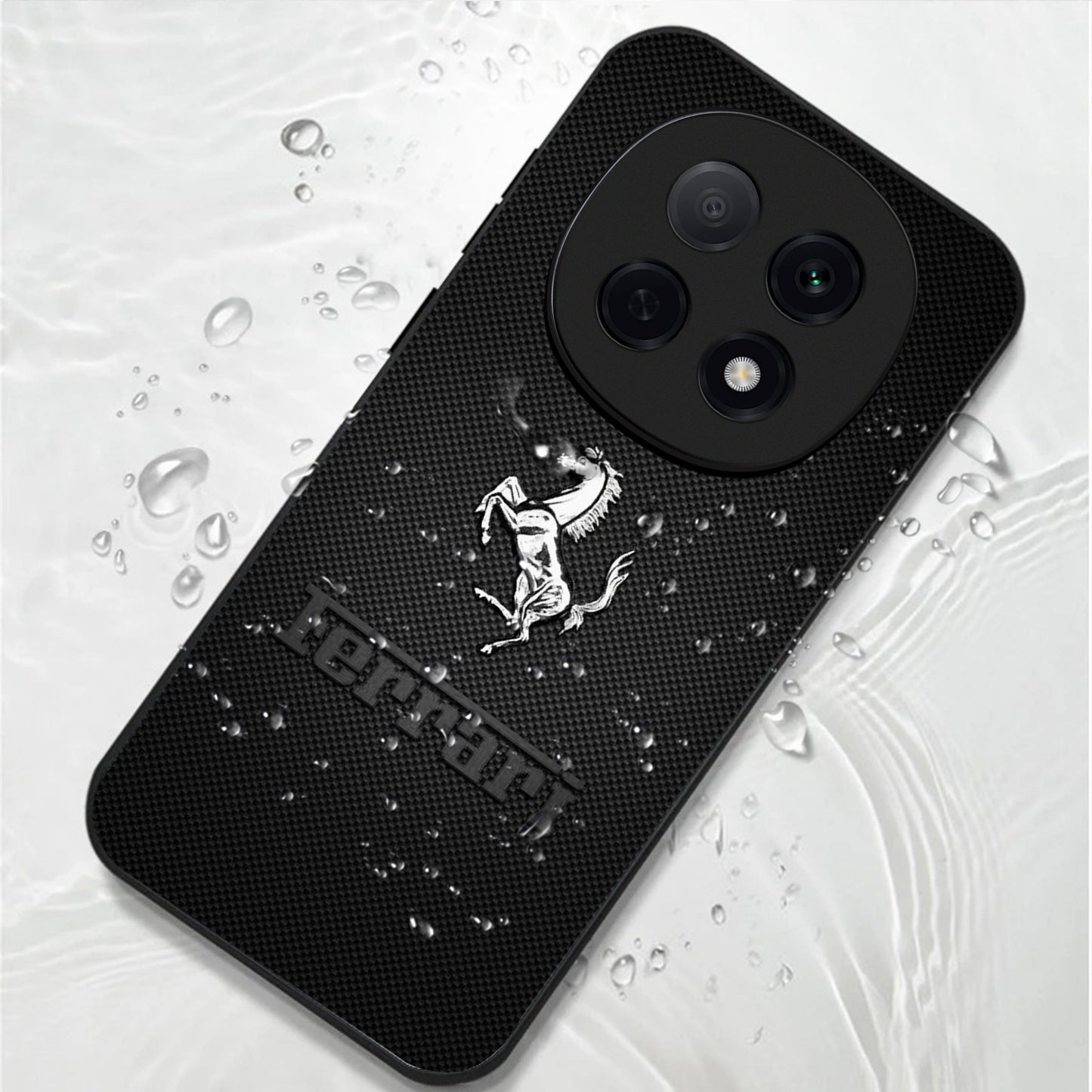 OPPO F29 Pro 5G Premium Acrylic Shockproof Glass Back Case (Ferrari Carbon Fiber)