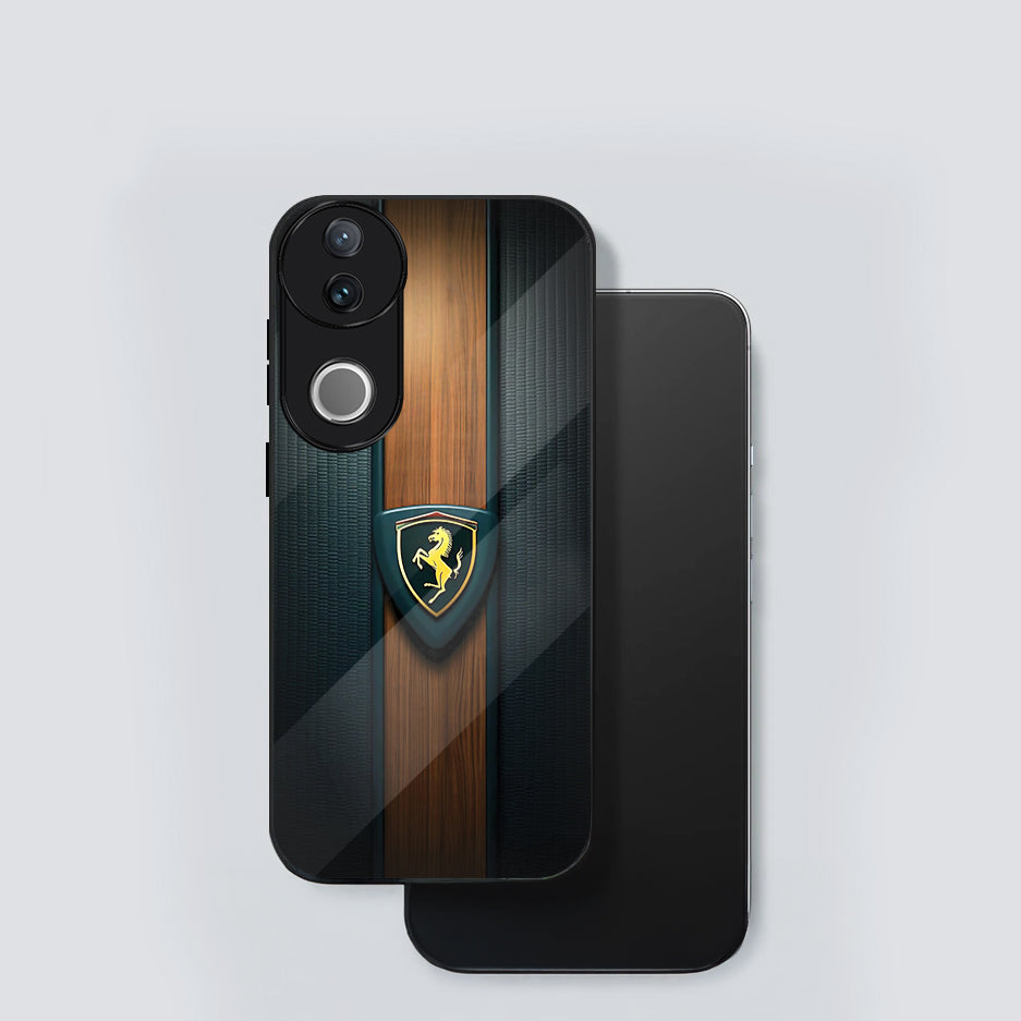 Vivo V50 5G Premium Acrylic Shockproof Glass Back Case (Royal Roadster)