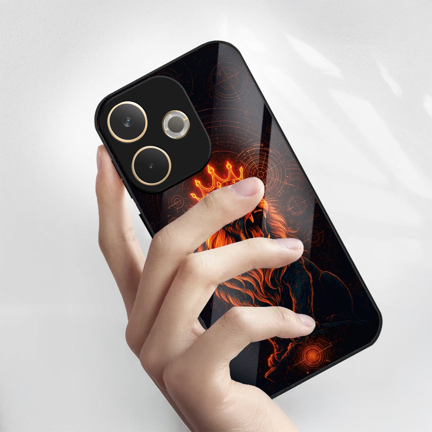 Oppo A5 Pro 5G Premium Acrylic Shockproof Glass Back Case (King of Cosmos)