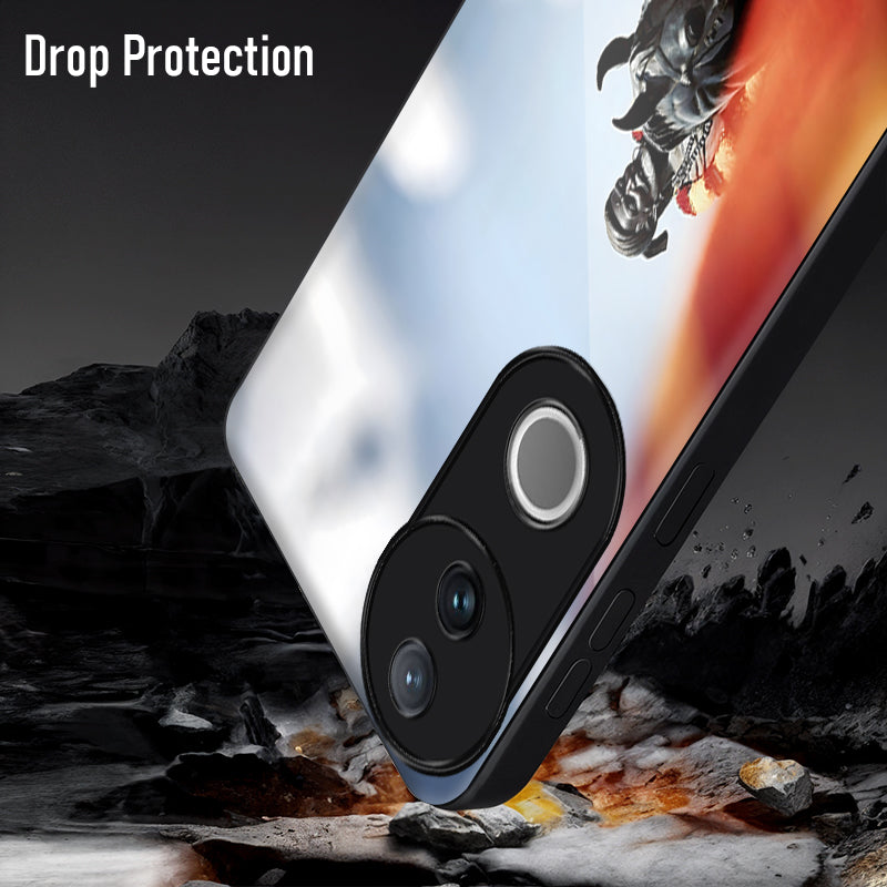 Vivo V50 5G Premium Acrylic Shockproof Glass Back Case (Maratha King)