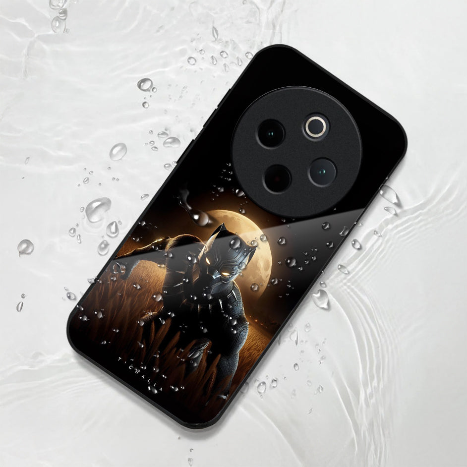 Vivo T4 5G Premium Acrylic Shockproof Glass Back Case (Royal Panther)